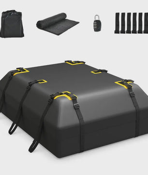 600L Waterdichte Dakkoffer Bagagebox voor Alle Auto's - Zwart