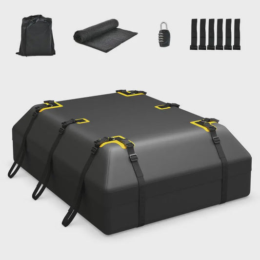 600L Waterdichte Dakkoffer Bagagebox voor Alle Auto's - Zwart