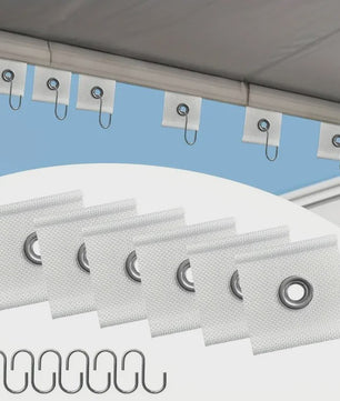 12x Heavy-Duty Nylon RV Luifel Haken - Universeel voor Gordijnen, Waslijnen & Tenten (5/6mm-7/8mm Buisgaten)