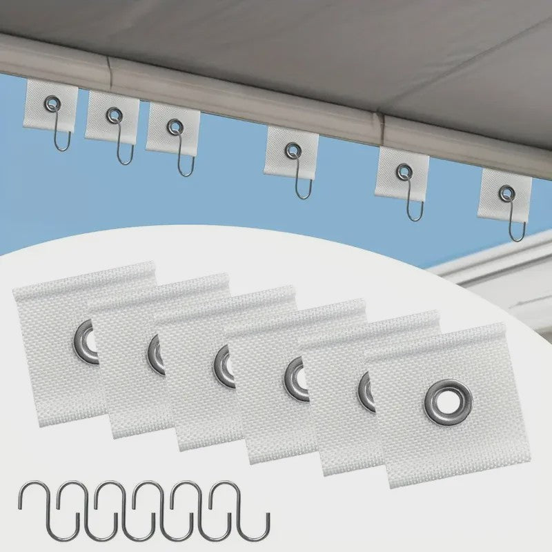 12x Heavy-Duty Nylon RV Luifel Haken - Universeel voor Gordijnen, Waslijnen & Tenten (5/6mm-7/8mm Buisgaten)