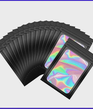 50x Holografische Mylar Zakjes - Geurafsluitend & Hersluitbaar - Ideaal voor Cadeaus & Retail