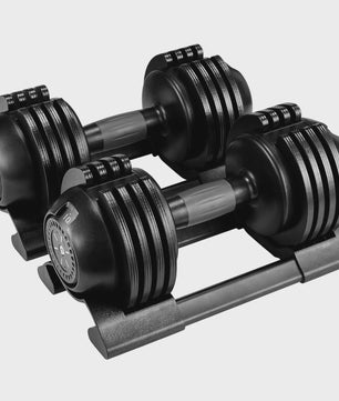 Verstelbare Dumbbells Set 1.5-24 kg met 5 Gewichtsniveaus - Compact en Efficiënt Trainen