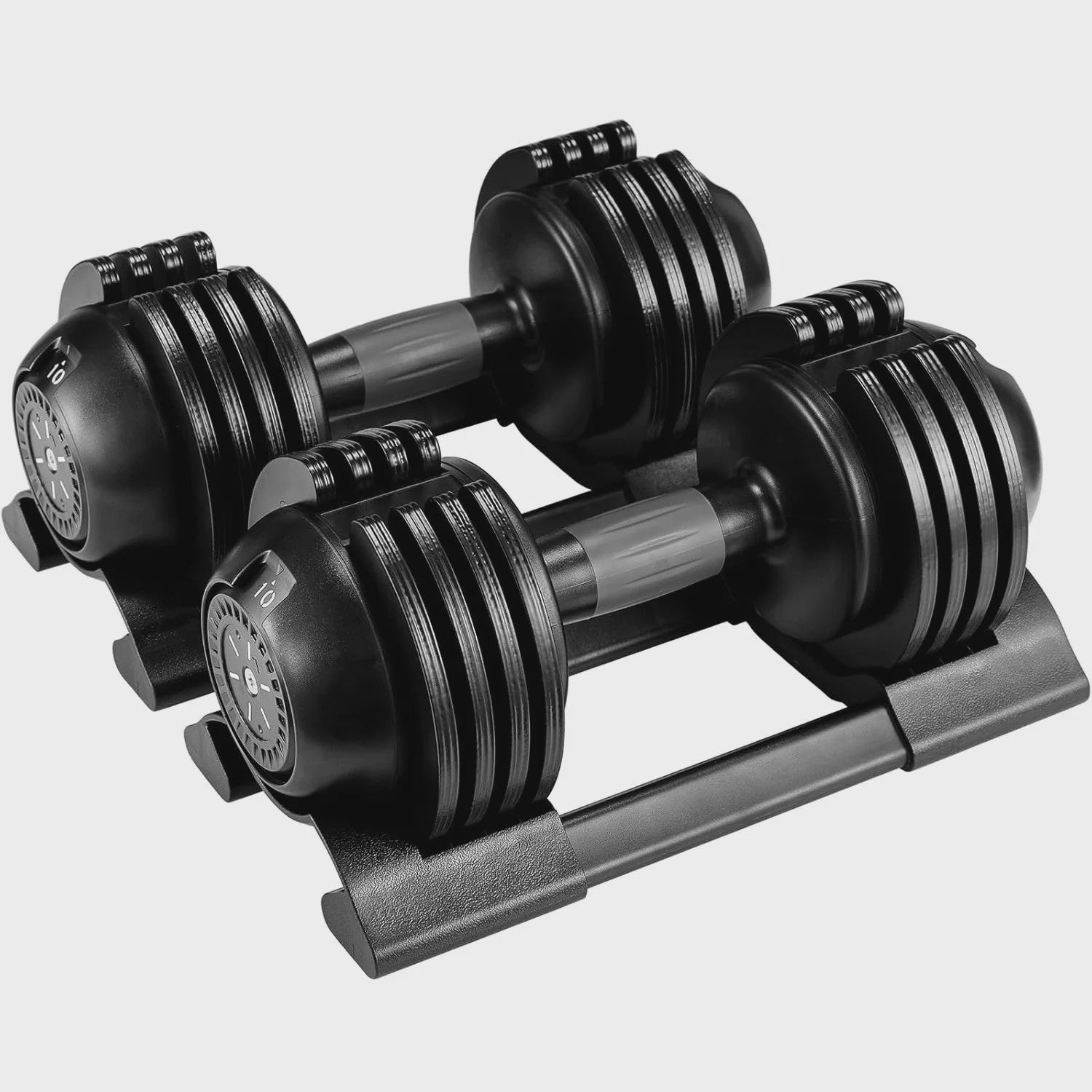 Verstelbare Dumbbells Set 1.5-24 kg met 5 Gewichtsniveaus - Compact en Efficiënt Trainen