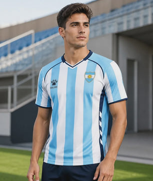 Herentrui Argentinië Stijl Voetbalshirt Korte Mouw - Sport & Casual