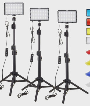 LED Video Light Panel Kit met Statief & RGB Filters - Professionele Fotografie & Streaming
