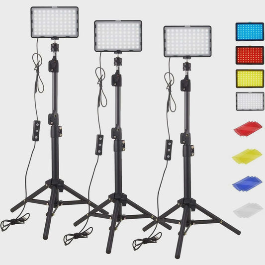 LED Video Light Panel Kit met Statief & RGB Filters - Professionele Fotografie & Streaming