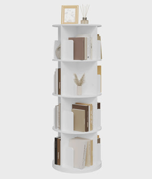 Draaibare Boekenkast 4 Niveaus - 360° Rotatie - Hoekdisplay - Woonkamer, Kantoor