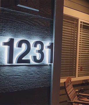 Moderne Verlichte Huisnummers LED - Stijlvol en Duurzaam Huisnummer Bord