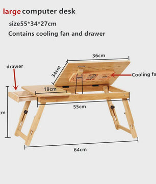 Opvouwbaar Laptop Bureau voor Bed en Sofa - Draagbare Bedtafel voor Lezen en Studeren