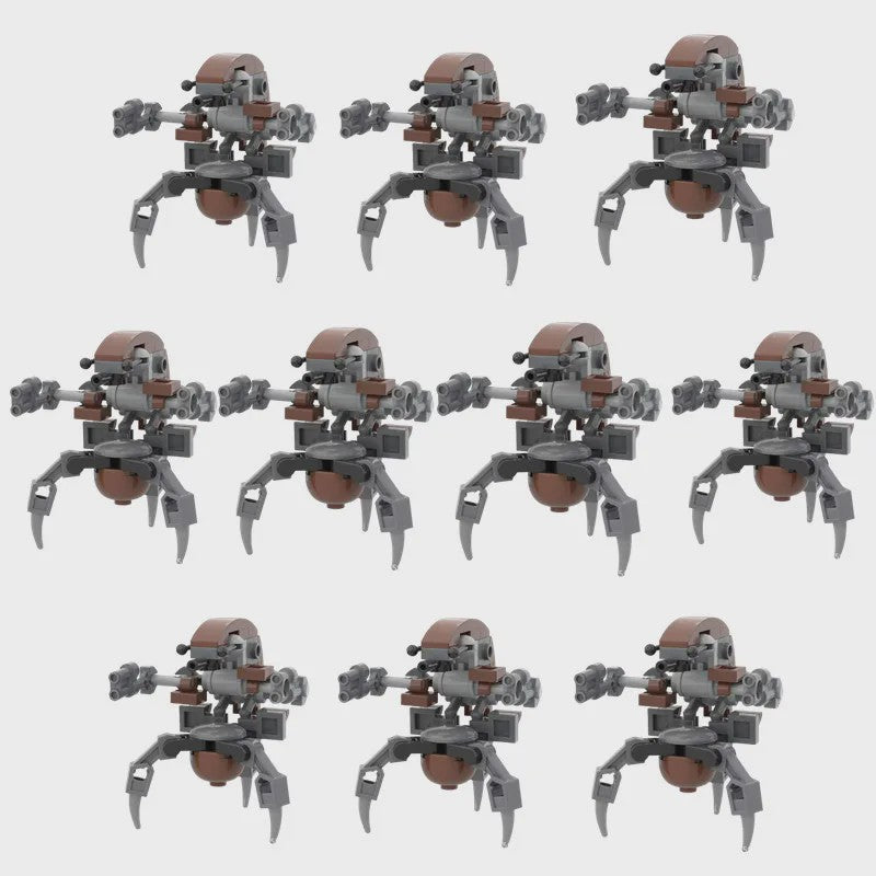 10x Bouwstenen Droideka Destroyer Droids - Star Wars Clone Robot Speelgoed