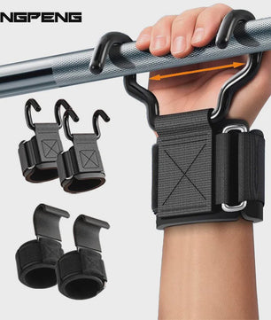 Fitness Grip Hooks met Polsbanden - Verbeter je Kracht en Grip bij Gewichtheffen