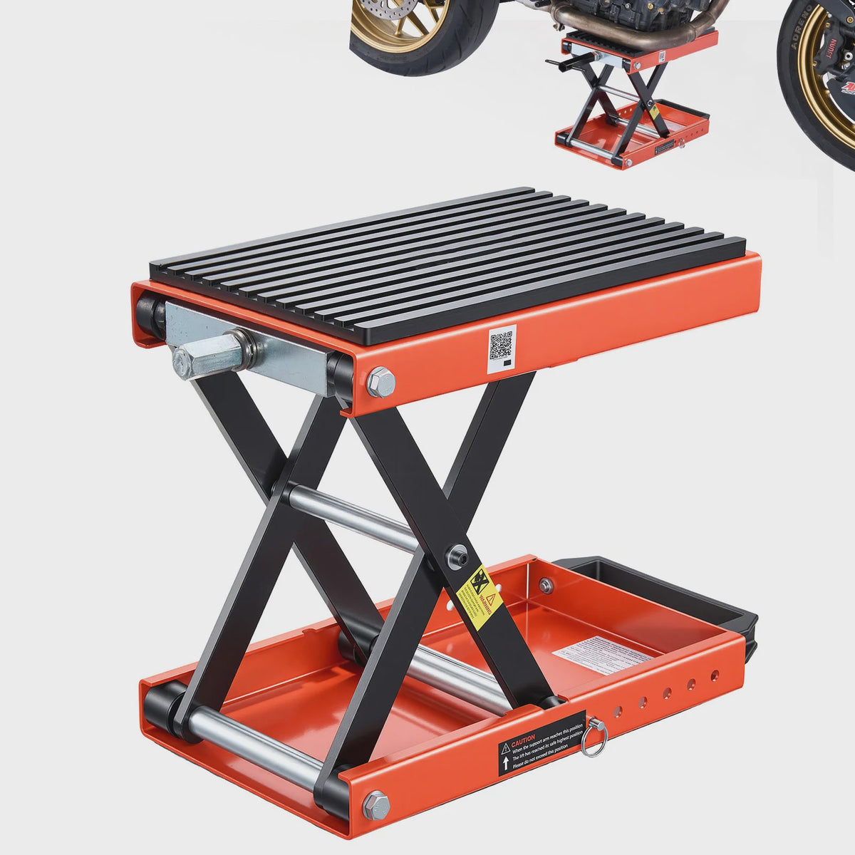 Motorlift 1500 lbs / 680 kg - Robuuste Werkstand met Kruk voor Motoren