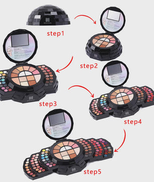 Professionele Make-up Palet: 110 Kleuren Eyeshadow, Lipgloss, Blush & meer