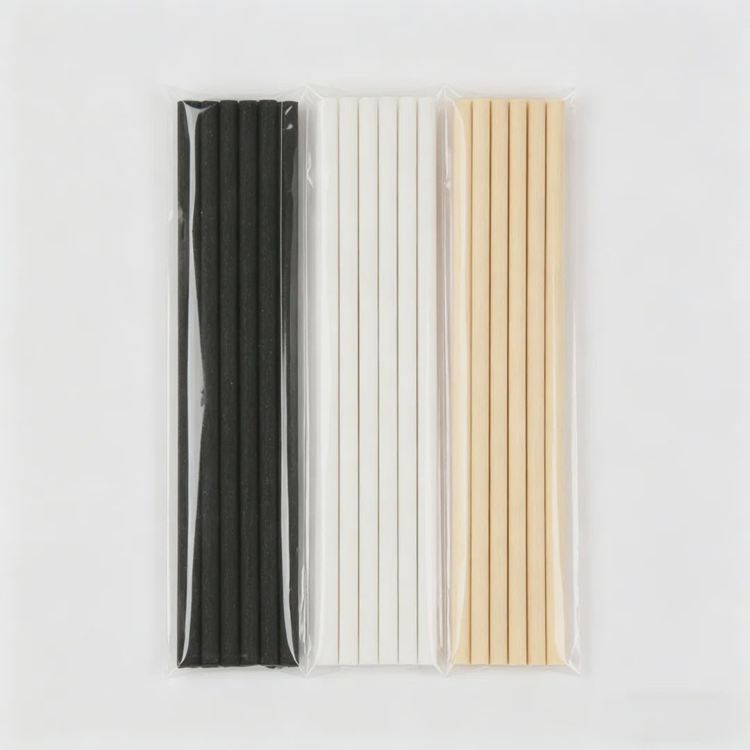100 Stuks Diffuser Stokjes Zwart & Wit - 30cm Lang - Essentiële Oliën Verspreiden