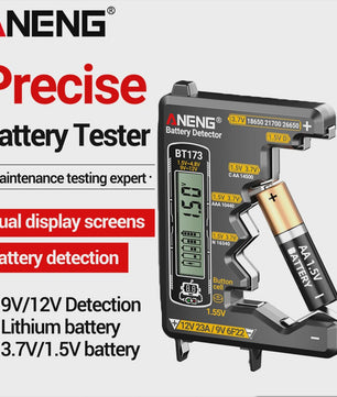 Universele Batterij Tester ANENG BT173 - Digitale Batterij Detector voor AA, AAA, C, D, 9V en Knoopcel Batterijen