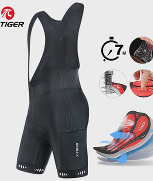 X-TIGER Heren Fietsbibshort met 5D Gel Padding en Zakken - Comfortabel & Veilig Fietsen
