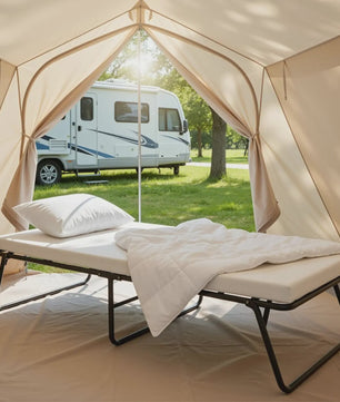 Opvouwbaar Gastenbed met 7cm Traagschuim Matras - 80x190cm - Comfortabel en Draagbaar