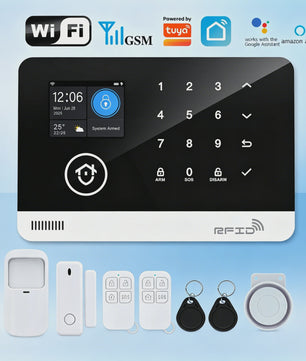 Slim Home Alarm Systeem met WiFi/GSM, Tuya App & 120dB Sirene