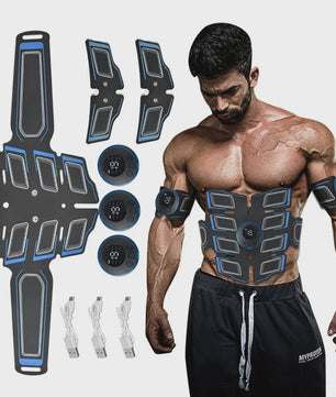 EMS Spierstimulator Set: Buikspier Trainer & Arm Trainer - USB Oplaadbaar