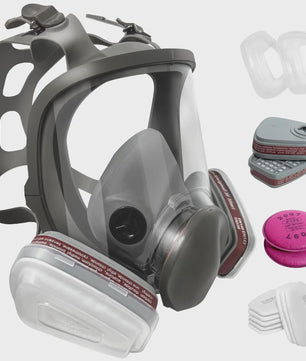 Professioneel Volledig Gezicht Gasmasker 6800 - Grote Maat, Herbruikbaar voor Verf, Chemie & Stof