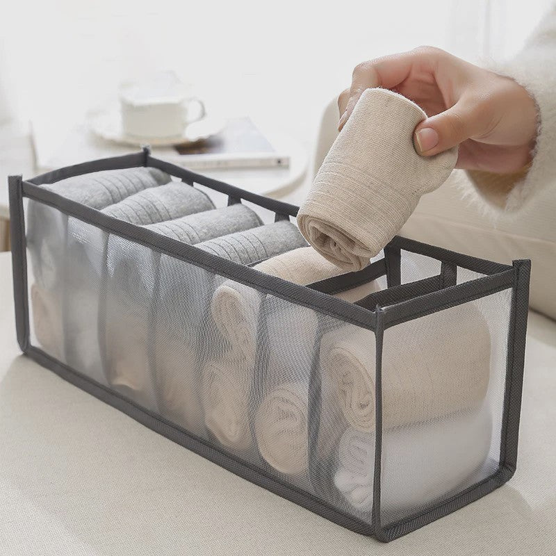 Opvouwbare Lade Organizer Set voor Ondergoed, Sokken en BH's - Mesh Opbergdozen
