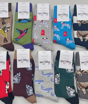 Happy Socks Heren Mid-tube Sokken - Pure Katoen, Klassiek Comfort - Maat 41-46