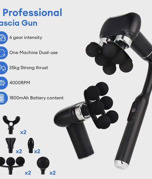 Professionele Massage Gun met 6 Koppen: Diepe Weefsel Vibratiemassage voor Herstel