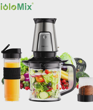 BioloMix 700W Compacte Keuken Blender: 3-in-1 Juicer, Food Processor & Grinder