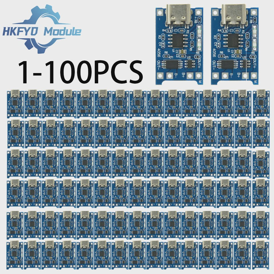 TP4056 Type-C Lithium Batterijlader Module - 1A, 5V, met Dual Protection voor 18650 Li-ion