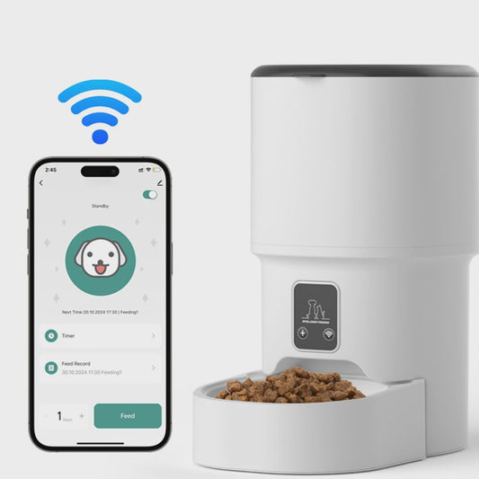 4L Slimme Voerautomaat voor Katten & Honden met WiFi - Tijdsgestuurd & Gekwantificeerd Voeren