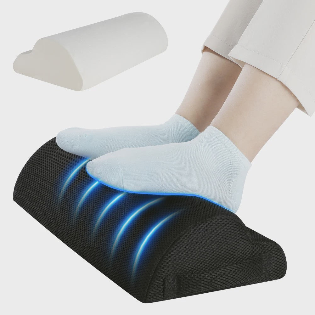 Ergonomisch Memory Foam Voetenbankje - Onder Bureau Voetensteun voor Comfort & Beenverhoging