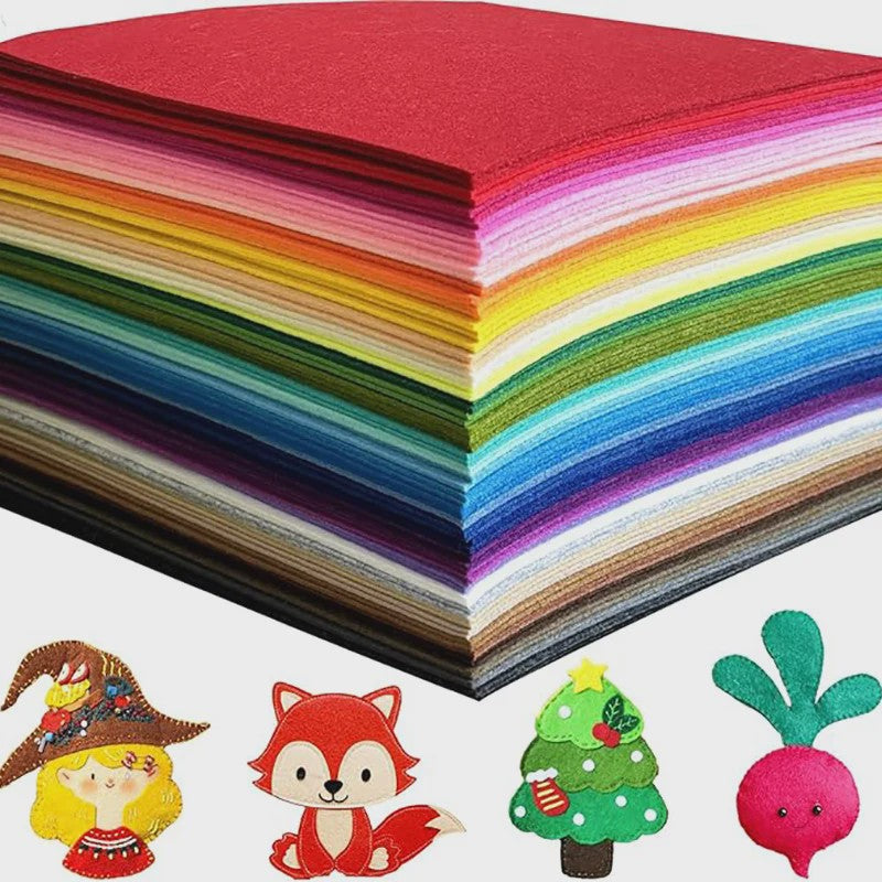 Set Vilt Stof Vellen - Assorti Kleuren - 1mm Dik - DIY Knutselen & Naaien