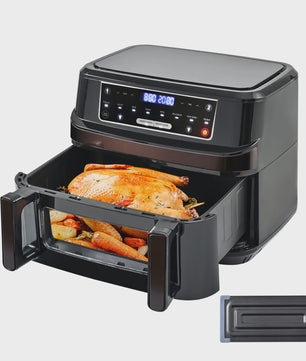 XXL Airfryer 12L met Dubbele Kamer, Touchscreen & 8 Programma's