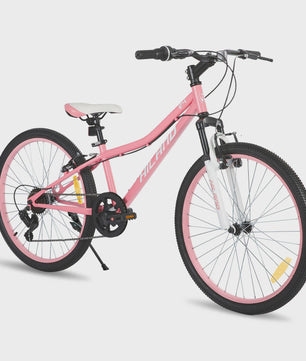 Hiland 24 Inch Kinder Mountainbike met Voorvering - Fiets voor Jongens & Meisjes (7-15 jaar)