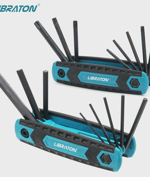 LIBRATON 8-in-1 Inklapbare Inbussleutel & Torx Set - Compact Gereedschap