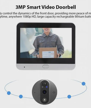 Slimme WiFi Deurcamera met 1080P HD, Nachtzicht en Bewegingsdetectie - 5000mAh Batterij
