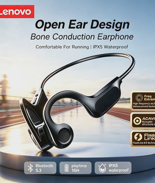 Lenovo X7 Bone Conduction Oordopjes: Draadloos, Sport, Zwemmen, Bluetooth 5.2 met Microfoon