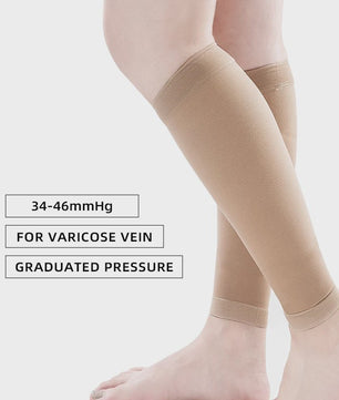 Plus Size Compressie Kuitmouwen (S-5XL) - 30-40mmHg - Tegen Spataderen & voor Sport