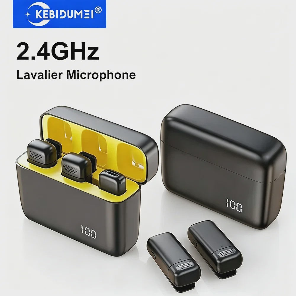 Draadloze Lavalier Microfoon Set - 2.4G Mini Microfoon met Ruisonderdrukking voor Vlog & Live Streaming