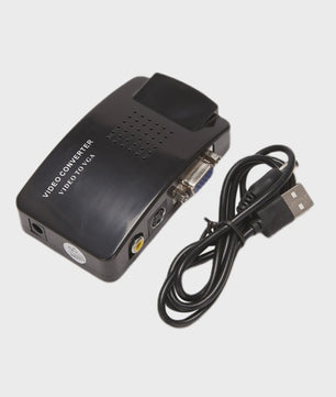 AV naar VGA Converter met RCA & S-Video ingang - Beeldconversie Switch Box