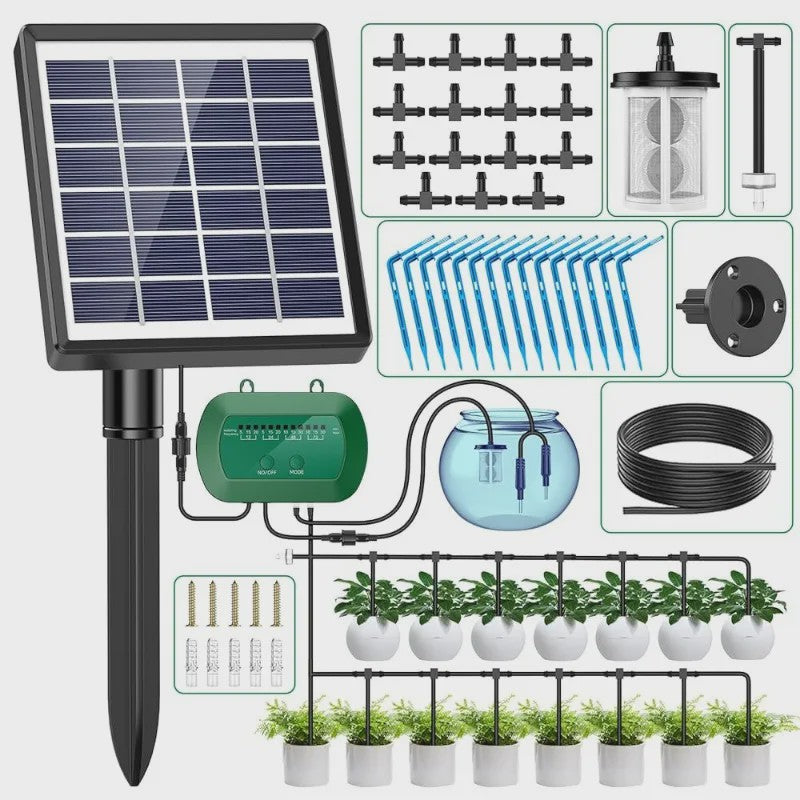 Slimme Zonne-irrigatieset voor Potplanten - Automatisch Water Geven met Timer