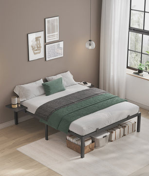 Stalen Bedframe met Nachtkastjes en Opbergruimte - Dubbel Bed