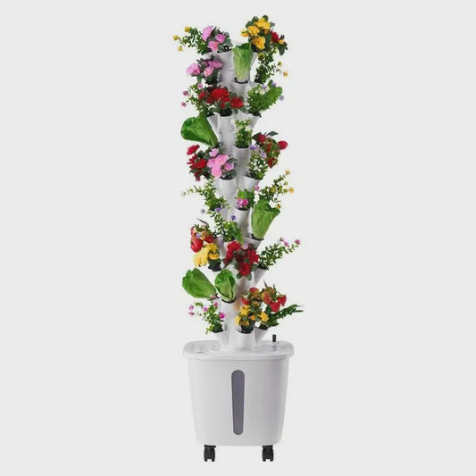 Verticale Hydroponische Toren Tuin - 50 Plantplekken met Waterpomp & Wielen