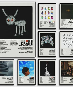 Drake Album Cover Posters - Canvas Muurdecoratie