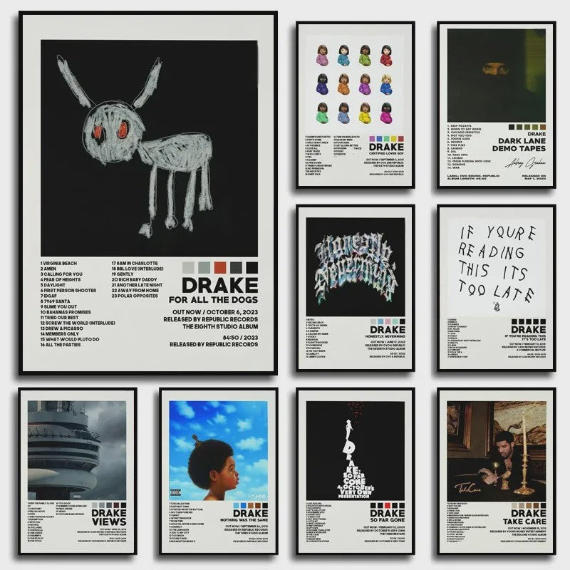 Drake Album Cover Posters - Canvas Muurdecoratie