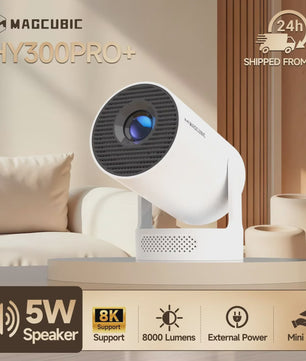 Magcubic HY300 Pro+ Mini Projector: 8K Ondersteuning, Android 14, WiFi 6, Draagbaar met 5W HiFi Speaker