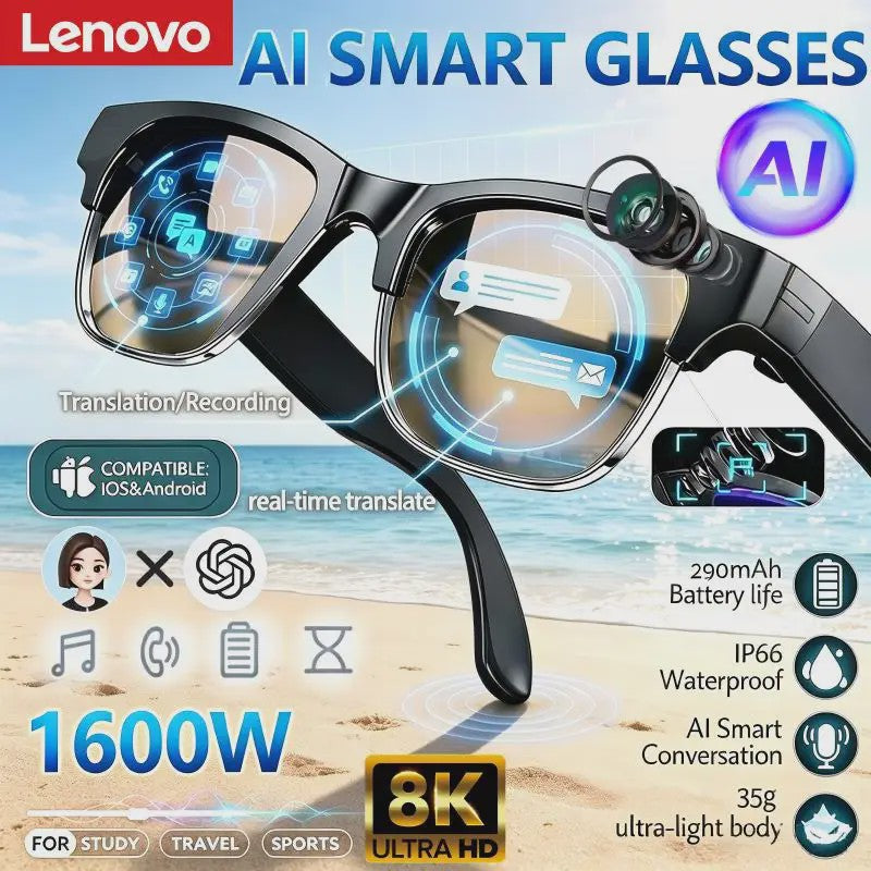 Slimme Zonnebril met Bluetooth: Handsfree Bellen, Muziek & AI Functies