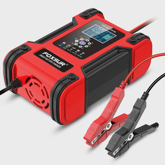 Volautomatische Auto Acculader 12V 12A met Digitaal Display & Puls Onderhoud