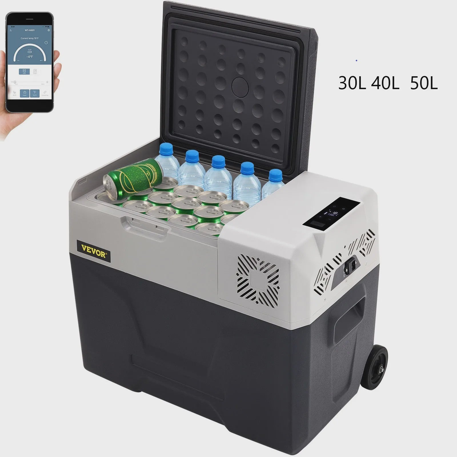 Draagbare Mini Koelkast & Vriezer 30L/40L/50L - Compressor Koelbox voor Auto, Camping & Picknick