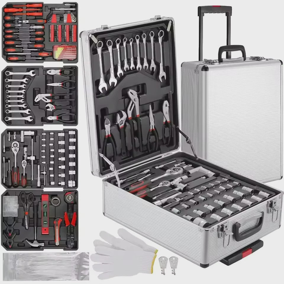 Uitgebreide 799-delige Gereedschapskist op Rolkoffer - Handgereedschap Set voor Huis, Auto & Mechanica